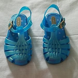 Mini Melissa blue jelly sandals 8